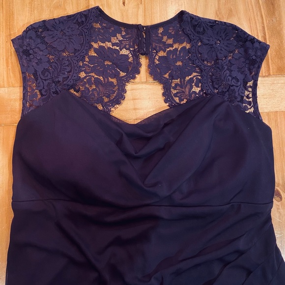 DAVID’S BRIDAL - XSCAPE Plumb Knee-Length Dress - Picture 4 of 7